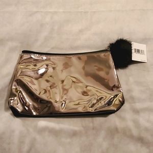 Nordstrom Mirror Finish Pom Pom Makeup Bag NWT